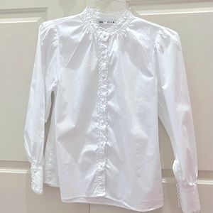 Zara Scallop Detail Shirt